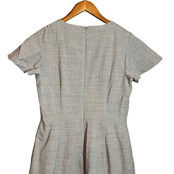 Banana Republic grey wool blend short sleeve dress - Picture 9 of 11